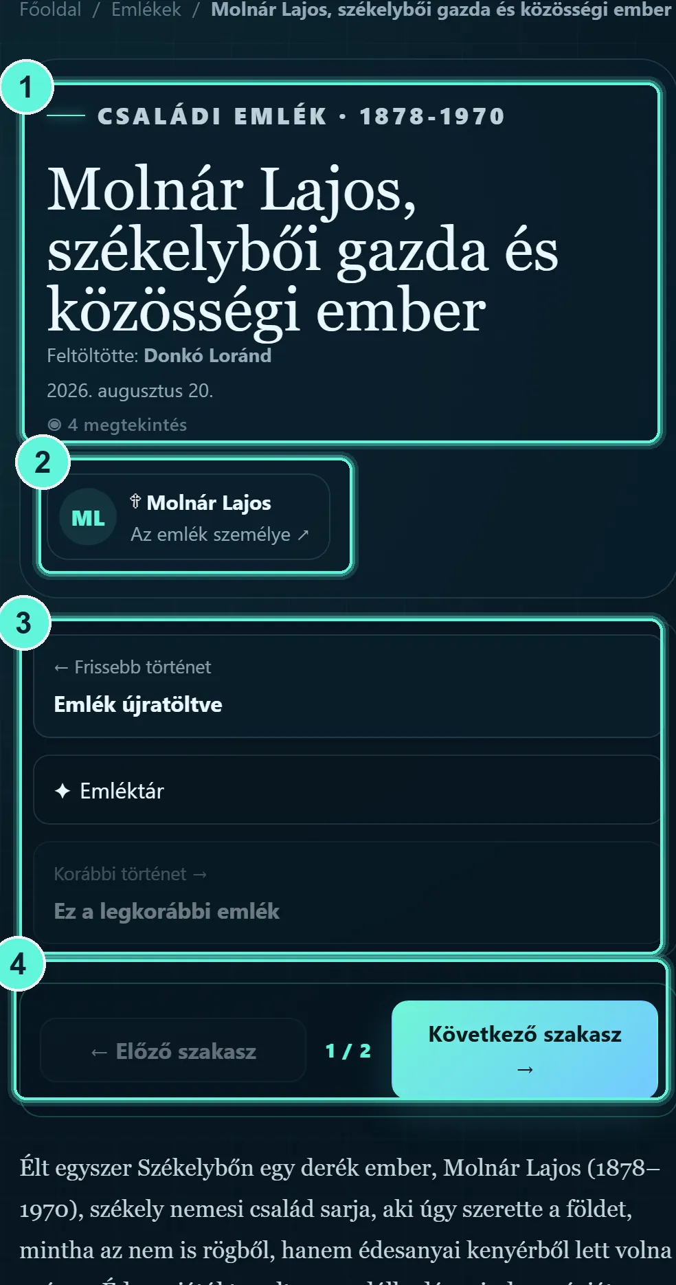 Az emlék-olvasó jelölésekkel